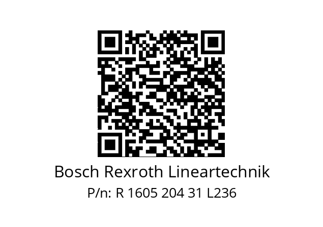   Bosch Rexroth Lineartechnik R 1605 204 31 L236