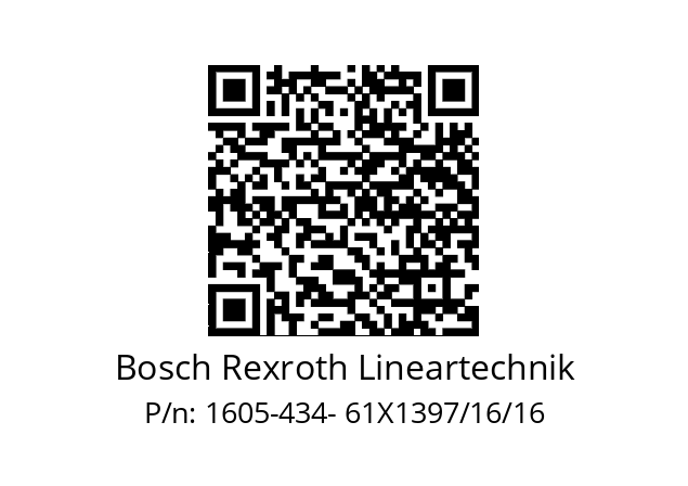   Bosch Rexroth Lineartechnik 1605-434- 61X1397/16/16