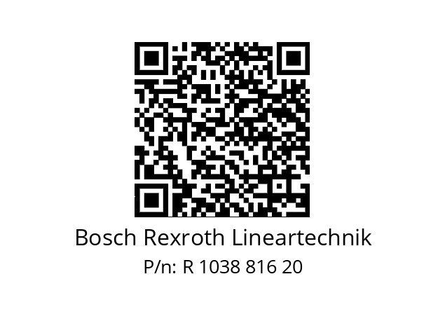   Bosch Rexroth Lineartechnik R 1038 816 20