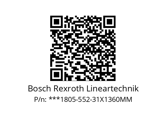   Bosch Rexroth Lineartechnik ***1805-552-31X1360MM