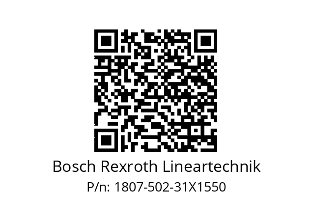   Bosch Rexroth Lineartechnik 1807-502-31X1550