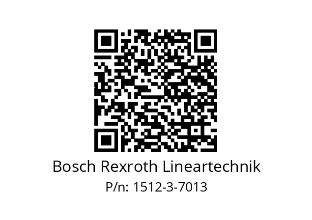   Bosch Rexroth Lineartechnik 1512-3-7013