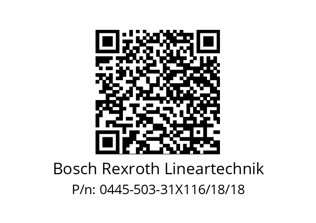   Bosch Rexroth Lineartechnik 0445-503-31X116/18/18