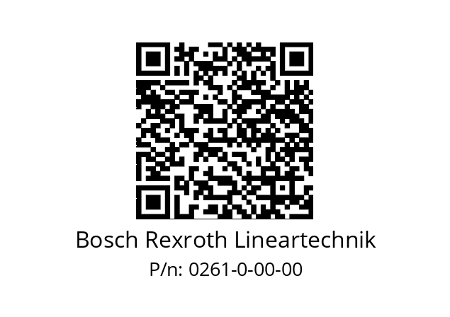   Bosch Rexroth Lineartechnik 0261-0-00-00