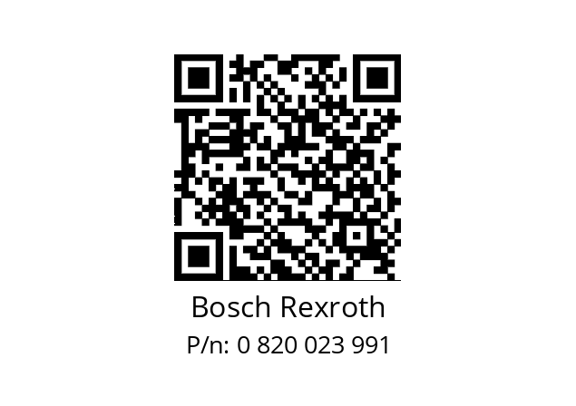   Bosch Rexroth 0 820 023 991