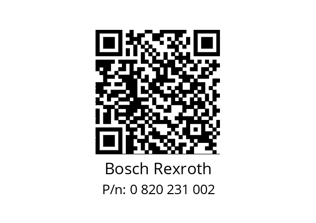   Bosch Rexroth 0 820 231 002