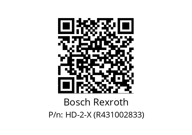   Bosch Rexroth HD-2-X (R431002833)