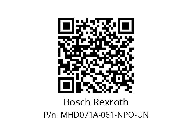   Bosch Rexroth MHD071A-061-NPO-UN