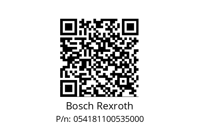   Bosch Rexroth 054181100535000