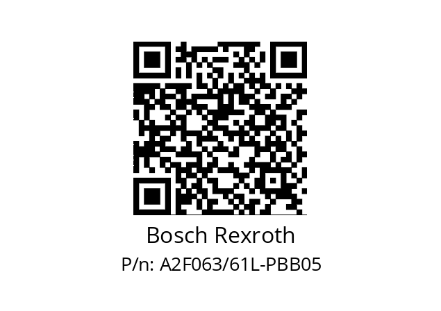   Bosch Rexroth A2F063/61L-PBB05