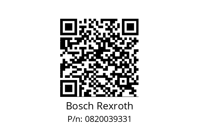   Bosch Rexroth 0820039331