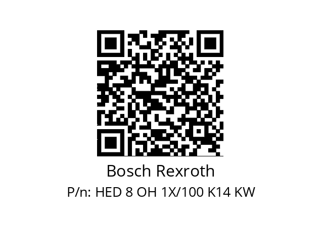   Bosch Rexroth HED 8 OH 1X/100 K14 KW