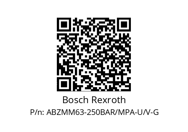   Bosch Rexroth ABZMM63-250BAR/MPA-U/V-G