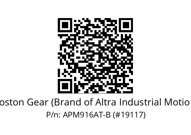   Boston Gear (Brand of Altra Industrial Motion) APM916AT-B (#19117)