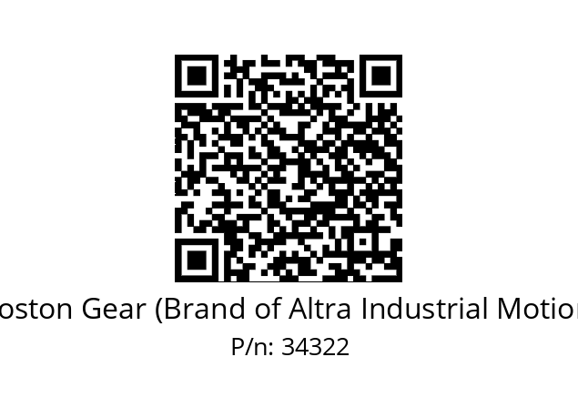   Boston Gear (Brand of Altra Industrial Motion) 34322