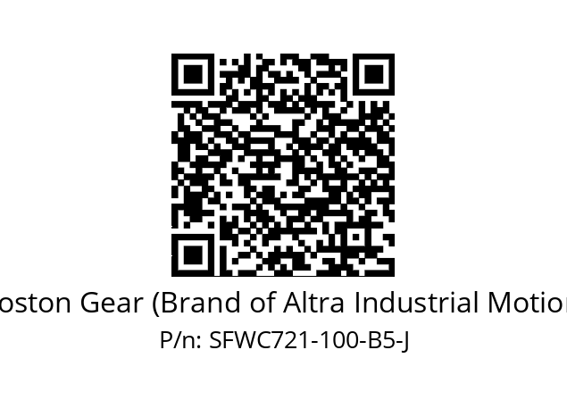   Boston Gear (Brand of Altra Industrial Motion) SFWC721-100-B5-J