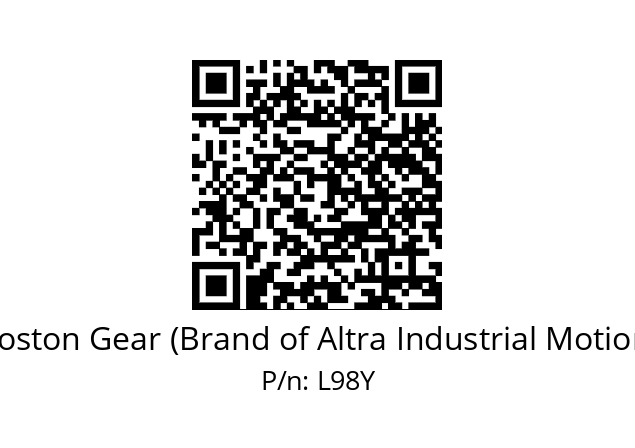   Boston Gear (Brand of Altra Industrial Motion) L98Y