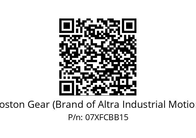   Boston Gear (Brand of Altra Industrial Motion) 07XFCBB15