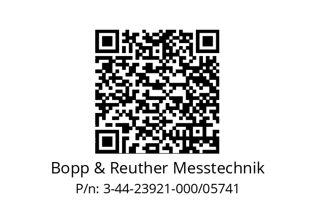   Bopp & Reuther Messtechnik 3-44-23921-000/05741