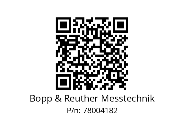   Bopp & Reuther Messtechnik 78004182