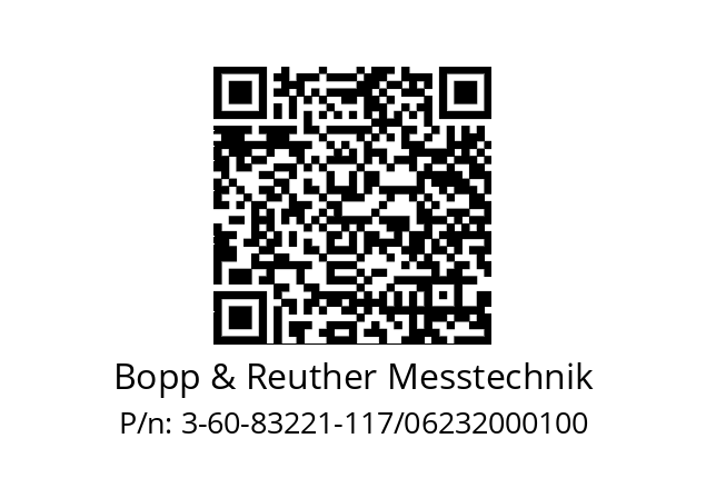   Bopp & Reuther Messtechnik 3-60-83221-117/06232000100