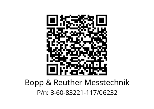   Bopp & Reuther Messtechnik 3-60-83221-117/06232