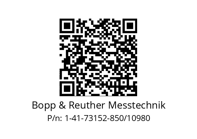   Bopp & Reuther Messtechnik 1-41-73152-850/10980