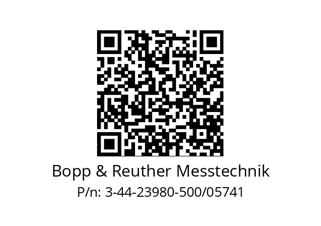   Bopp & Reuther Messtechnik 3-44-23980-500/05741