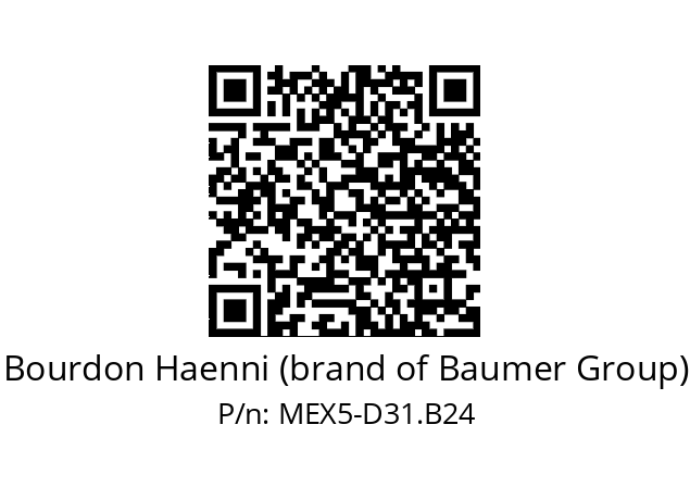   Bourdon Haenni (brand of Baumer Group) MEX5-D31.B24