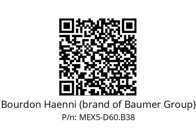   Bourdon Haenni (brand of Baumer Group) MEX5-D60.B38