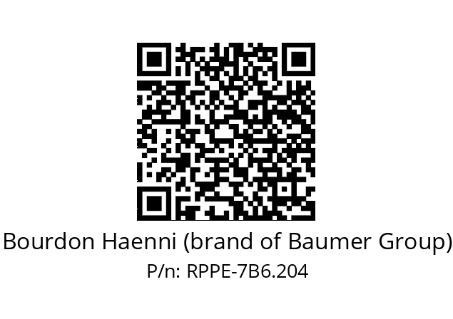   Bourdon Haenni (brand of Baumer Group) RPPE-7B6.204