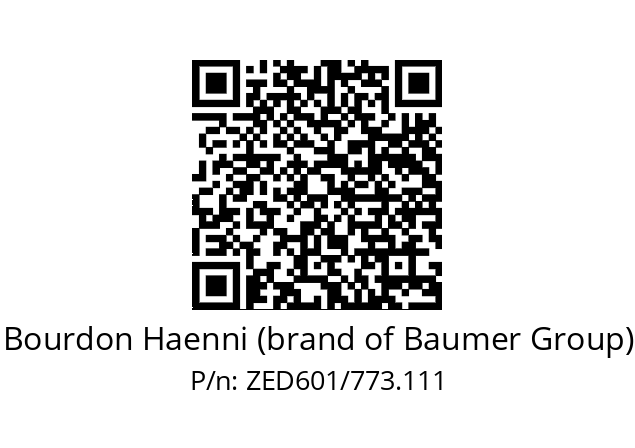   Bourdon Haenni (brand of Baumer Group) ZED601/773.111