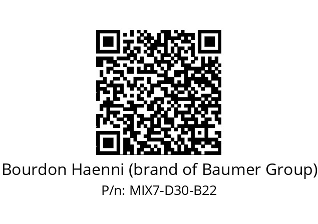   Bourdon Haenni (brand of Baumer Group) MIX7-D30-B22