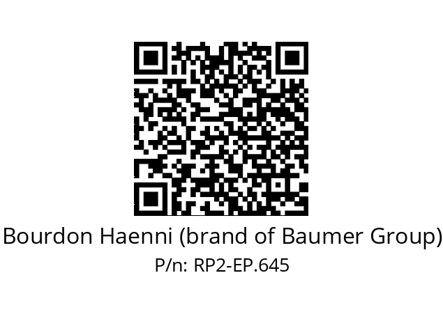   Bourdon Haenni (brand of Baumer Group) RP2-EP.645