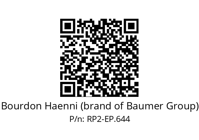   Bourdon Haenni (brand of Baumer Group) RP2-EP.644