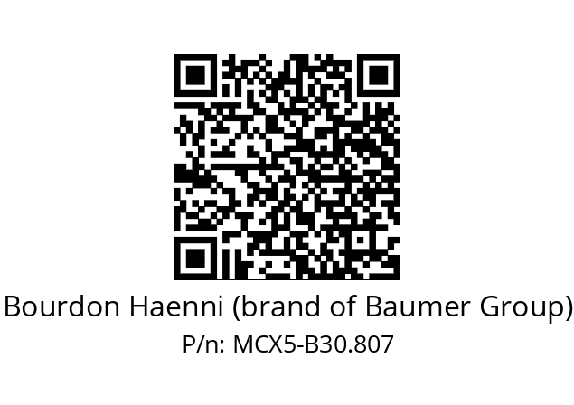   Bourdon Haenni (brand of Baumer Group) MCX5-B30.807