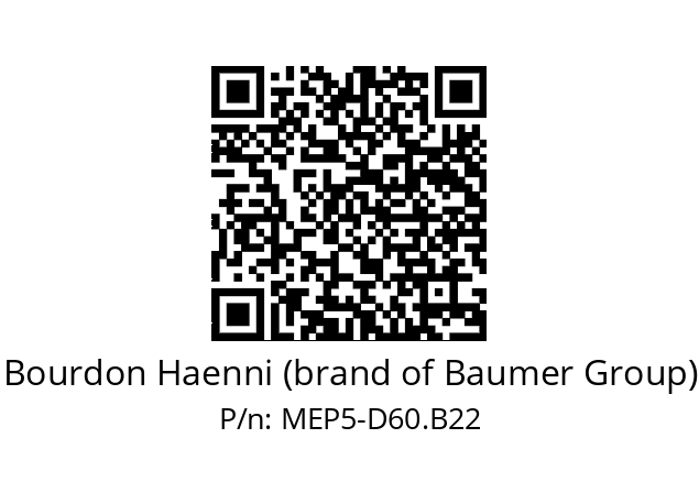   Bourdon Haenni (brand of Baumer Group) MEP5-D60.B22