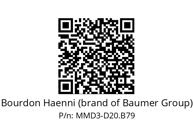   Bourdon Haenni (brand of Baumer Group) MMD3-D20.B79