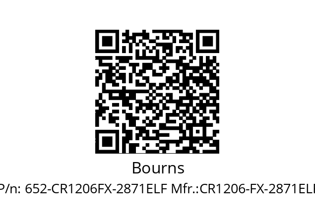   Bourns 652-CR1206FX-2871ELF Mfr.:CR1206-FX-2871ELF