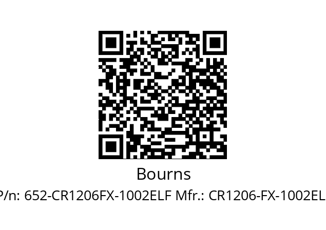   Bourns 652-CR1206FX-1002ELF Mfr.: CR1206-FX-1002ELF