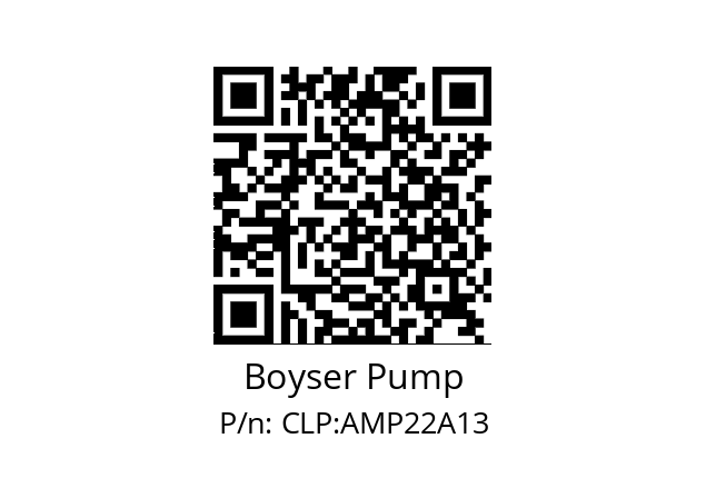   Boyser Pump CLP:AMP22A13