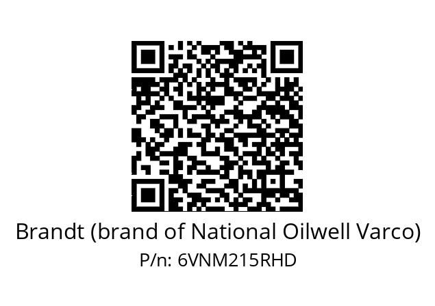   Brandt (brand of National Oilwell Varco) 6VNM215RHD