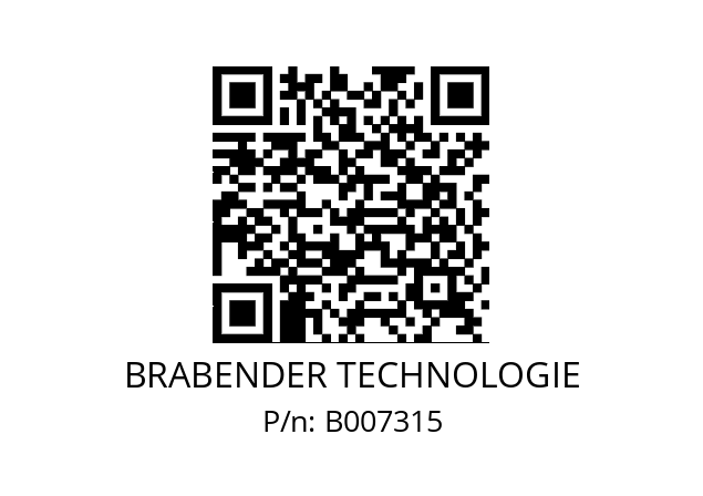   BRABENDER TECHNOLOGIE B007315