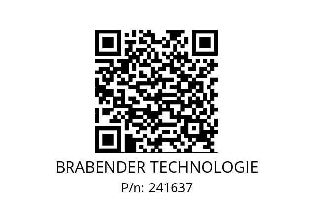   BRABENDER TECHNOLOGIE 241637