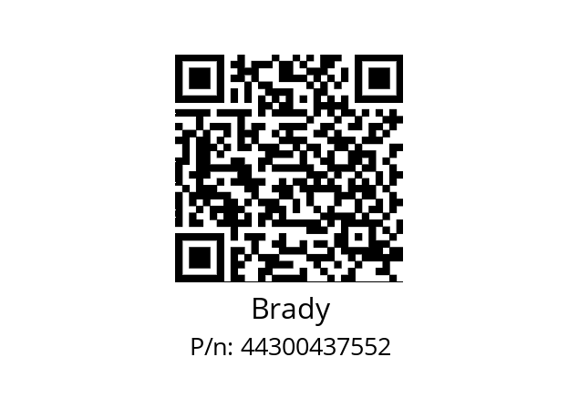   Brady 44300437552