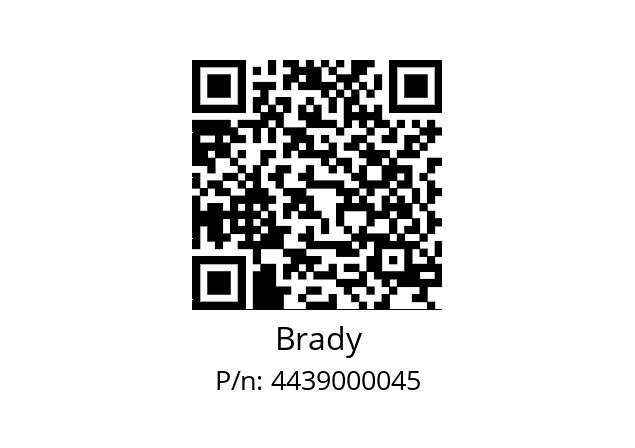   Brady 4439000045