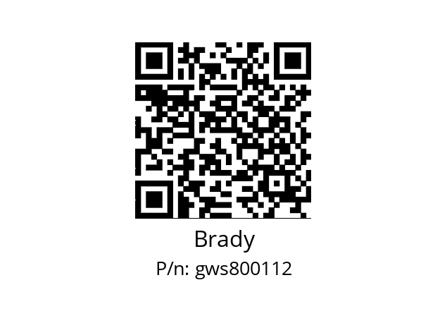   Brady gws800112