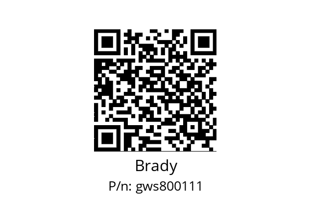   Brady gws800111