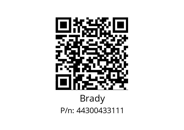   Brady 44300433111