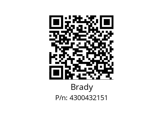   Brady 4300432151